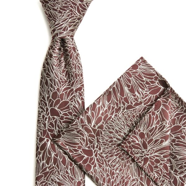 Moss Burgundy Pocket Square and Tie Set