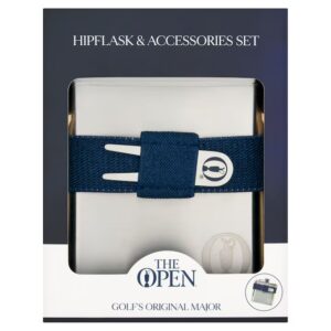 The Open Hipflask & Golf Accessories Gift Set