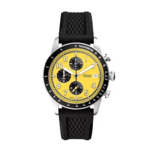 FOSSIL Sport Tourer Chronograph Black Silicone Watch