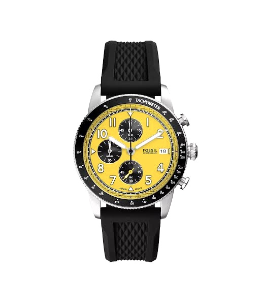 FOSSIL Sport Tourer Chronograph Black Silicone Watch