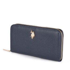 Polo Assasin Womens Jones Large Zip Around Wallet in Navy